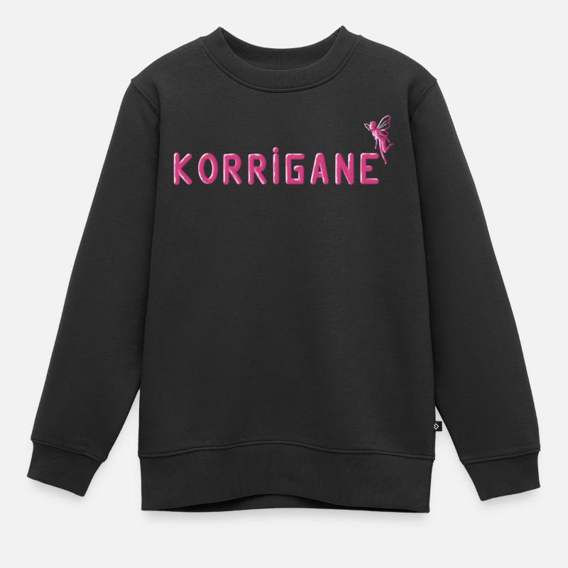 Sweet korrigane - Sweat Premium enfant bio - noir
