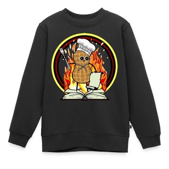 Peanut Cook Cuisines Hobby Chef Cuisine locale - Sweat Premium enfant bio - noir - Devant - AI Model Kid Female (0cm)