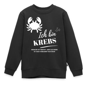 Ich bin Krebs Sternzeichen Astrologie - Kinder Premium Organic Sweatshirt - Schwarz - Vorne - AI Model Kid Female (0cm)