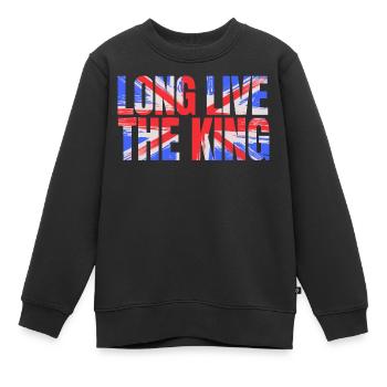 Couronnement du roi britannique Charles Angleterre Drapeau - Sweat Premium enfant bio - noir - Devant - AI Model Kid Female (0cm)