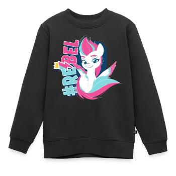 My Little Pony Rebel Mit Zipp Storm - Kinder Premium Organic Sweatshirt - Schwarz - Vorne - AI Model Kid Female (0cm)