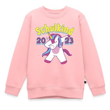 Schulkind 2023 Dabbing Einhorn Einschulung - Kinder Premium Organic Sweatshirt - Rosa - Vorne - AI Model Kid Female (0cm)