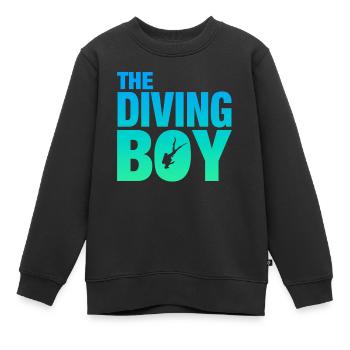 The Diving Boy, Tauchen, Diving - Kinder Premium Organic Sweatshirt - Schwarz - Vorne - AI Model Kid Female (0cm)