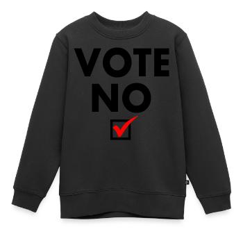 Vote no - Kinder Premium Organic Sweatshirt - Schwarz - Vorne - AI Model Kid Female (0cm)