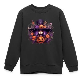 Chemise personnalisée, sweats à capuche, tasses, casquettes, sacs, gobelets - Sweat Premium enfant bio - noir - Devant - AI Model Kid Female (0cm)