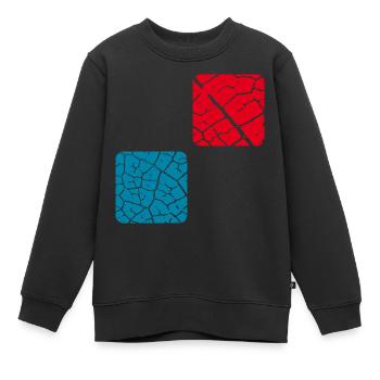 Minimal square design - Kids Premium Organic Sweatshirt - black - Front - AI Model Kid Female (0cm)
