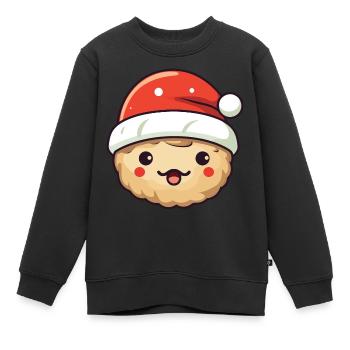 Keks Weihnachten Backen - Kinder Premium Organic Sweatshirt - Schwarz - Vorne - AI Model Kid Female (0cm)