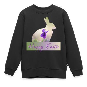 Joyeuses Pâques - Sweat Premium enfant bio - noir - Devant - AI Model Kid Female (0cm)