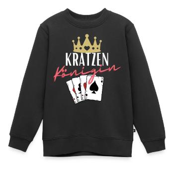 Kratzen Königin - Kinder Premium Organic Sweatshirt - Schwarz - Vorne - AI Model Kid Female (0cm)