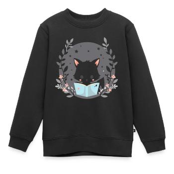 Weiser Fuchs - Kinder Premium Organic Sweatshirt - Schwarz - Vorne - AI Model Kid Female (0cm)