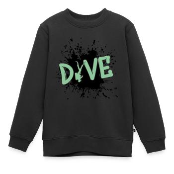 tauchen, diving, taucher, apnoe - Kinder Premium Organic Sweatshirt - Schwarz - Vorne - AI Model Kid Female (0cm)