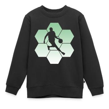 Player, Basketball, Streetball, Bball - Kinder Premium Organic Sweatshirt - Schwarz - Vorne - AI Model Kid Female (0cm)