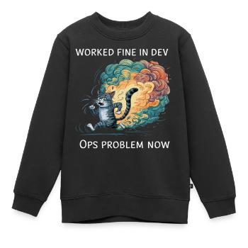 DevOps - Kinder Premium Organic Sweatshirt - Schwarz - Vorne - AI Model Kid Female (0cm)