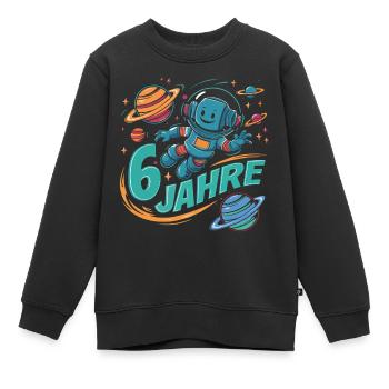 6 Jahre Kleiner Roboter als Astronaut im Weltraum - Kinder Premium Organic Sweatshirt - Schwarz - Vorne - AI Model Kid Female (0cm)