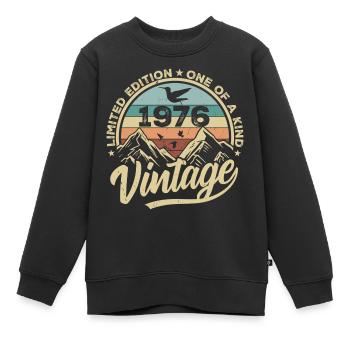 Original Vintage 1976 Cadeau d’anniversaire 1976 - Sweat Premium enfant bio - noir - Devant - AI Model Kid Female (0cm)