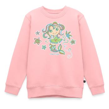Kleine Nixe - Kinder Premium Organic Sweatshirt - Rosa - Vorne - AI Model Kid Female (0cm)