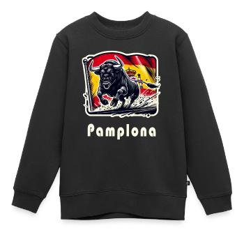 Pampelune, Espagne, Torero España - Sweat Premium enfant bio - noir - Devant - AI Model Kid Female (0cm)