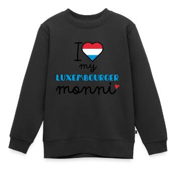 J’adore ma Luxembourgeoise Monni - Sweat Premium enfant bio - noir - Devant - AI Model Kid Female (0cm)