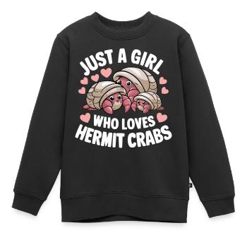 Crabe Crabe Crabe Crabe Crabe Crabe - Sweat Premium enfant bio - noir - Devant - AI Model Kid Female (0cm)