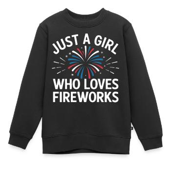 Pyrotechniker Feuerwerk Pyrotechnik - Kinder Premium Organic Sweatshirt - Schwarz - Vorne - AI Model Kid Female (0cm)