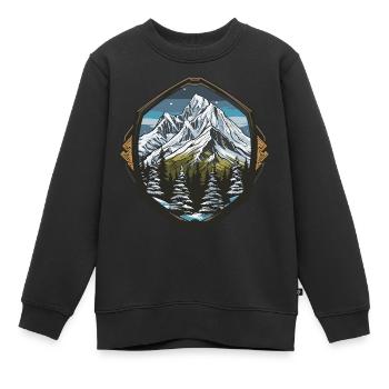 Alpen Eisberge Berg - Kinder Premium Organic Sweatshirt - Schwarz - Vorne - AI Model Kid Female (0cm)
