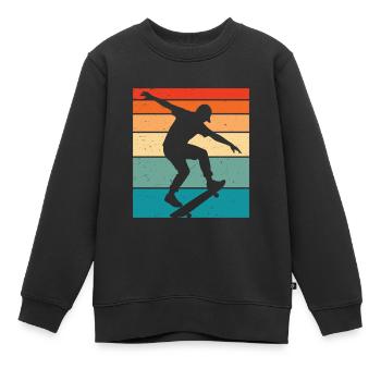 Skateurs Skate Enfants Skateurs - Sweat Premium enfant bio - noir - Devant - AI Model Kid Female (0cm)