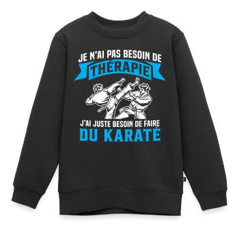 Ich muss nur Karate Karate machen Geschenk Karate - Kinder Premium Organic Sweatshirt - Schwarz - Vorne - AI Model Kid Female (0cm)