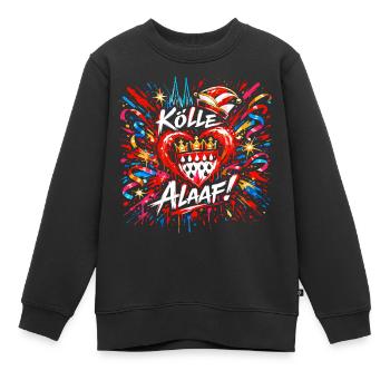 Cadeau de confettis du Carnaval de Kölle Alaaf - Sweat Premium enfant bio - noir - Devant - AI Model Kid Female (0cm)