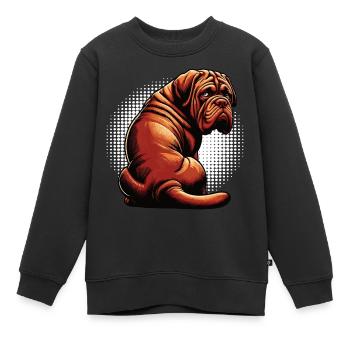 Bordeaux Dogge Bordeauxs Bordeaux Doggen besitzer - Kinder Premium Organic Sweatshirt - Schwarz - Vorne - AI Model Kid Female (0cm)