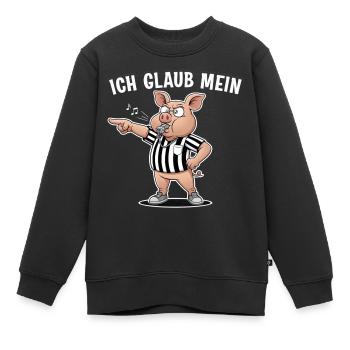 Ich glaub mein Schwein pfeift – Lustiges Shirt - Kinder Premium Organic Sweatshirt - Schwarz - Vorne - AI Model Kid Female (0cm)