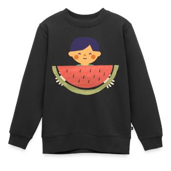 Leckere Wassermelone - Kinder Premium Organic Sweatshirt - Schwarz - Vorne - AI Model Kid Female (0cm)