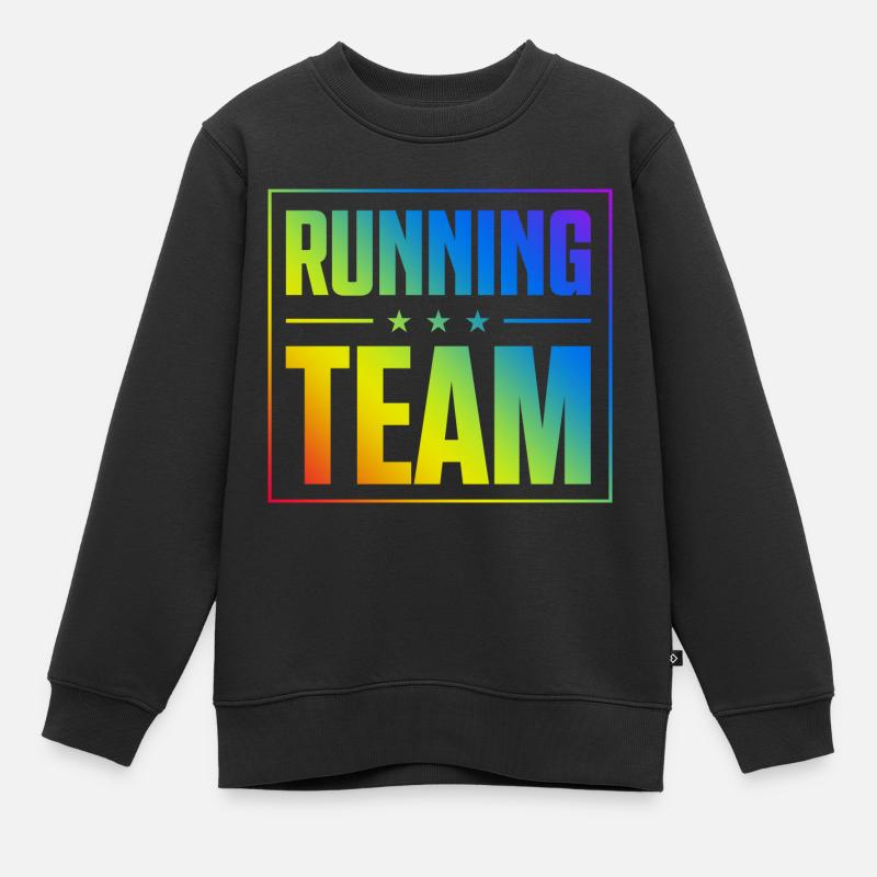 Équipe de course à pied - Sweat Premium enfant bio - noir