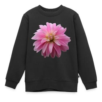 Fleur Rose Rose Fleur Fleurs Rose Rose Fleurs - Sweat Premium enfant bio - noir - Devant - AI Model Kid Female (0cm)