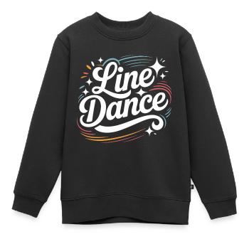 Line Dance mein Hobby - meine Passion - mein Ding - Kinder Premium Organic Sweatshirt - Schwarz - Vorne - AI Model Kid Female (0cm)