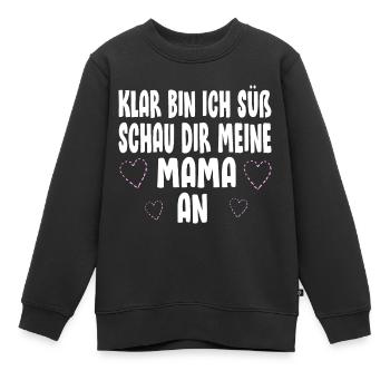 Baby Spruch Geschenkidee - Kinder Premium Organic Sweatshirt - Schwarz - Vorne - AI Model Kid Female (0cm)