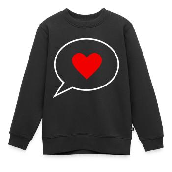 Saint-Valentin, Saint-Valentin, Saint-Valentin - Sweat Premium enfant bio - noir - Devant - AI Model Kid Female (0cm)