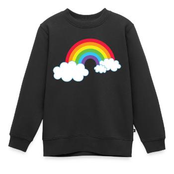 Arc-en-ciel - Sweat Premium enfant bio - noir - Devant - AI Model Kid Female (0cm)
