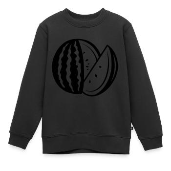 Melone Frucht - Kinder Premium Organic Sweatshirt - Schwarz - Vorne - AI Model Kid Female (0cm)