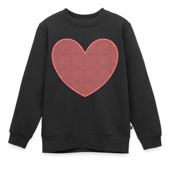 Cœur rose, cœur, cadeau rose rouge la Saint-Valentin - Sweat Premium enfant bio - noir - Devant - AI Model Kid Female (0cm)