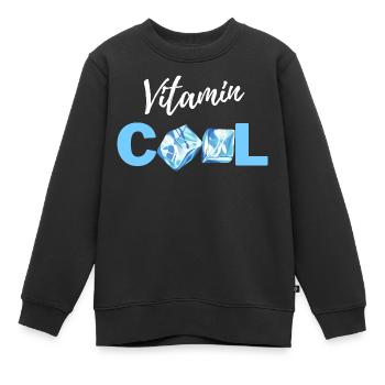 Vitamine COOL - Kinder Premium Organic Sweatshirt - Schwarz - Vorne - AI Model Kid Female (0cm)