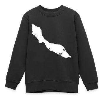 Curacao Landkarte Flagge - Kinder Premium Organic Sweatshirt - Schwarz - Vorne - AI Model Kid Female (0cm)