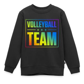 Volleyball Team - Kinder Premium Organic Sweatshirt - Schwarz - Vorne - AI Model Kid Female (0cm)