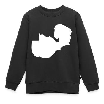 Sambia Landkarte Flagge - Kinder Premium Organic Sweatshirt - Schwarz - Vorne - AI Model Kid Female (0cm)