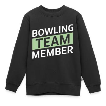 Équipe de bowling - Sweat Premium enfant bio - noir - Devant - AI Model Kid Female (0cm)