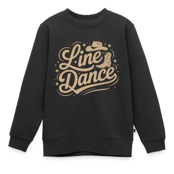 Line Dance mein Hobby - meine Passion - mein Ding - Kinder Premium Organic Sweatshirt - Schwarz - Vorne - AI Model Kid Female (0cm)