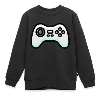 Gamepad-Logo - Kinder Premium Organic Sweatshirt - Schwarz - Vorne - AI Model Kid Female (0cm)