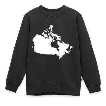 Kanada Landkarte Flagge - Kinder Premium Organic Sweatshirt - Schwarz - Vorne - AI Model Kid Female (0cm)