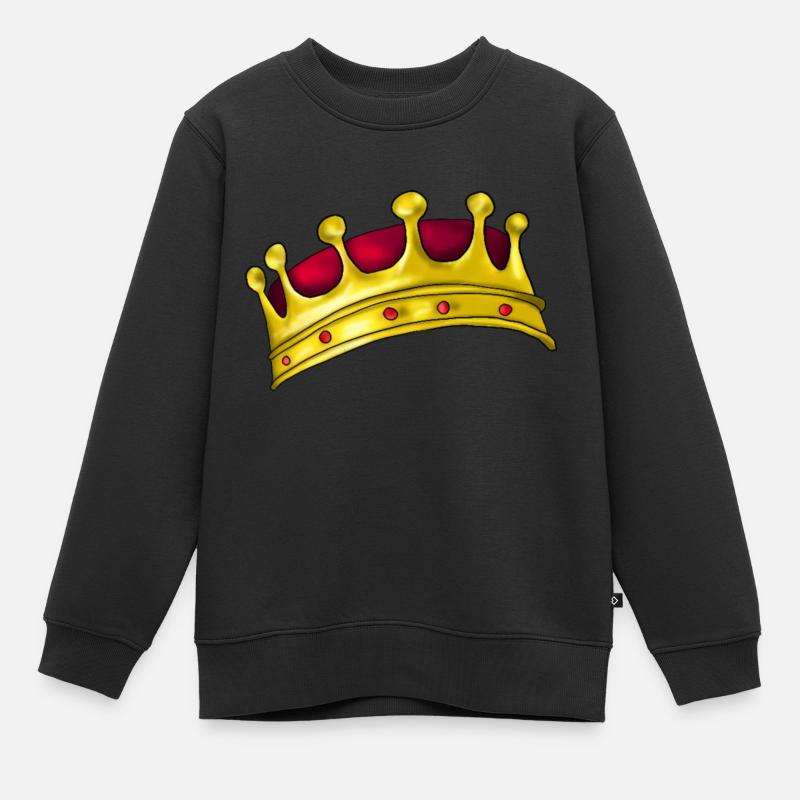 Couronne - Sweat Premium enfant bio - noir