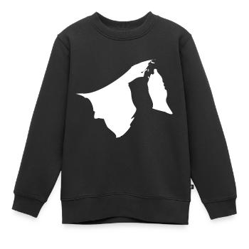 Drapeau de carte de Brunei - Sweat Premium enfant bio - noir - Devant - AI Model Kid Female (0cm)
