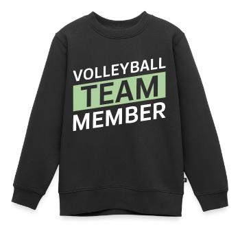Volleyball Team - Kinder Premium Organic Sweatshirt - Schwarz - Vorne - AI Model Kid Female (0cm)